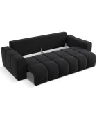 Canapé convertible avec Coffre Orsel 3 Places noir - 244x107x93 cm