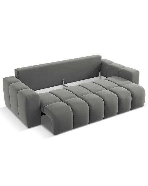 Canapé convertible avec Coffre Orsel 3 Places gris foncé - 244x107x93 cm