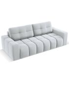 Canapé convertible avec Coffre Orsel 3 Places gris clair - 244x107x93 cm