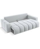 Canapé convertible avec Coffre Orsel 3 Places gris clair - 244x107x93 cm
