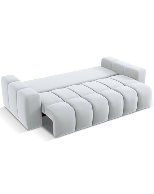 Canapé convertible avec Coffre Orsel 3 Places gris clair - 244x107x93 cm