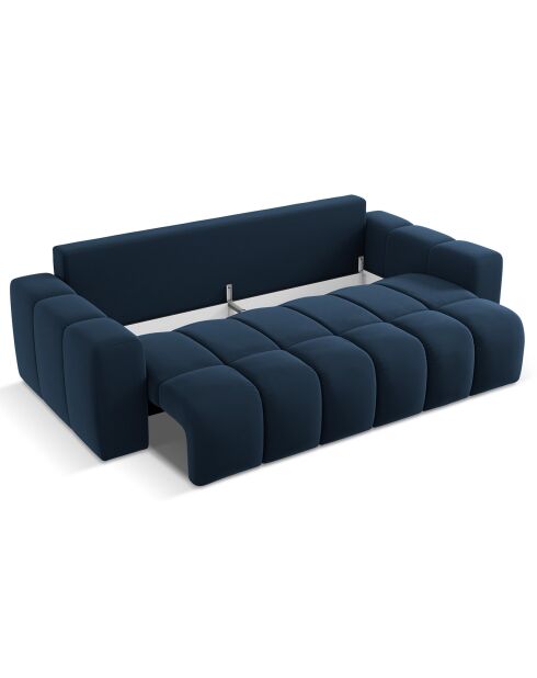 Canapé convertible avec Coffre Orsel 3 Places bleu foncé - 244x107x93 cm