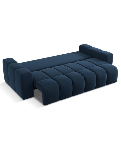 Canapé convertible avec Coffre Orsel 3 Places bleu foncé - 244x107x93 cm