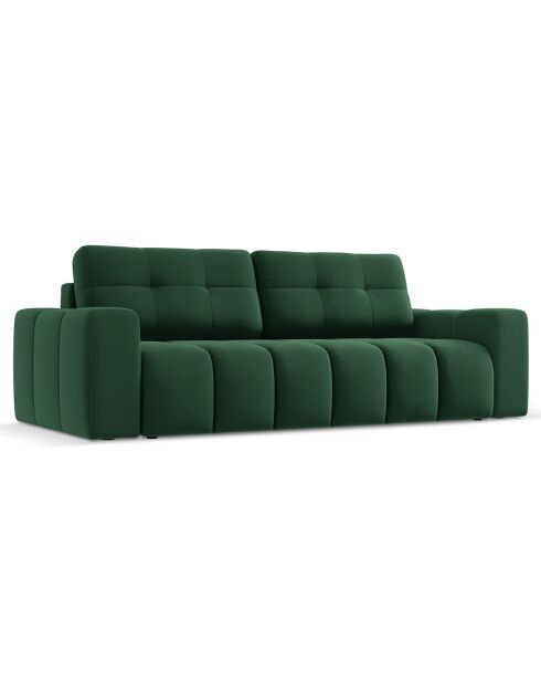 Canapé convertible avec Coffre Orsel 3 Places vert - 244x107x93 cm