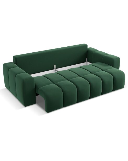 Canapé convertible avec Coffre Orsel 3 Places vert - 244x107x93 cm