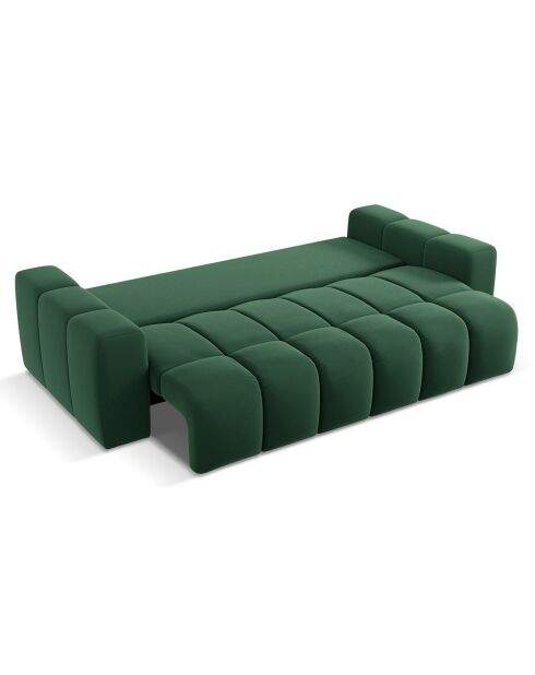 Canapé convertible avec Coffre Orsel 3 Places vert - 244x107x93 cm