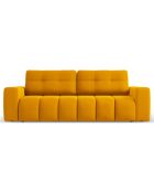 Canapé convertible avec Coffre Orsel 3 Places doré - 244x107x93 cm