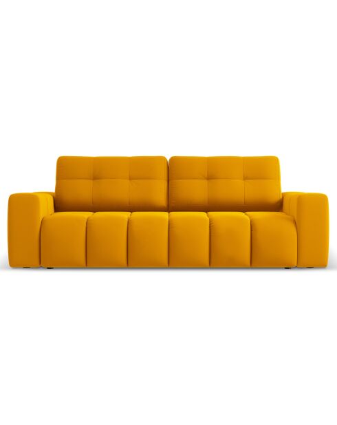 Canapé convertible avec Coffre Orsel 3 Places doré - 244x107x93 cm