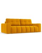 Canapé convertible avec Coffre Orsel 3 Places doré - 244x107x93 cm