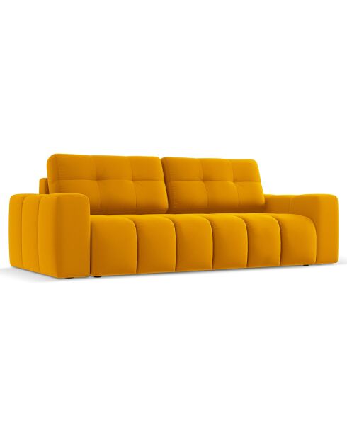 Canapé convertible avec Coffre Orsel 3 Places doré - 244x107x93 cm