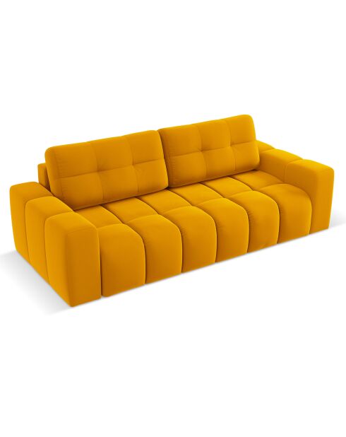 Canapé convertible avec Coffre Orsel 3 Places doré - 244x107x93 cm