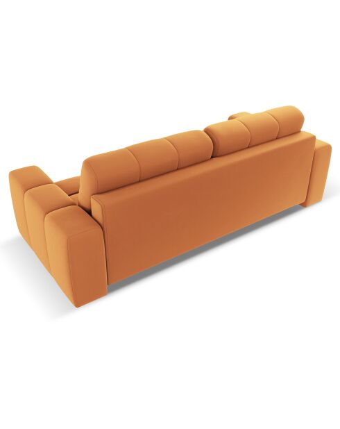 Canapé convertible avec Coffre Orsel 3 Places brique - 244x107x93 cm