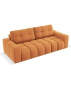 Canapé convertible avec Coffre Orsel 3 Places brique - 244x107x93 cm