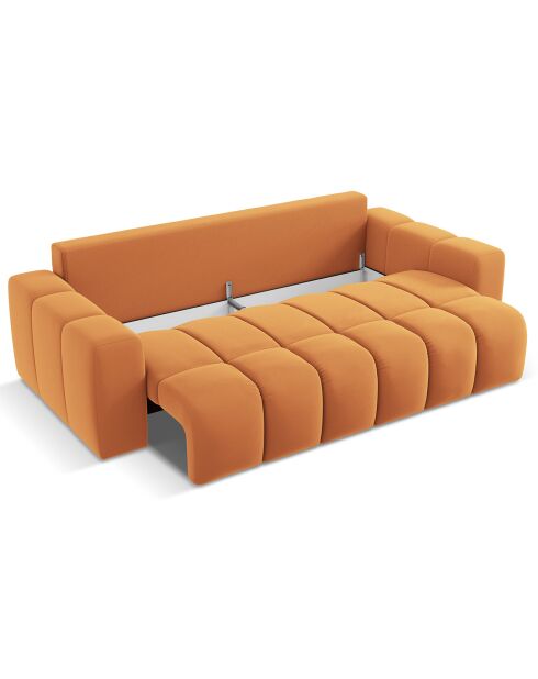 Canapé convertible avec Coffre Orsel 3 Places brique - 244x107x93 cm