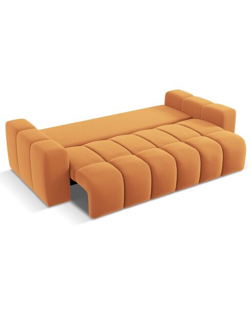 Canapé convertible avec Coffre Orsel 3 Places brique - 244x107x93 cm