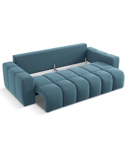 Canapé convertible avec Coffre Orsel 3 Places bleu - 244x107x93 cm