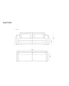 Canapé convertible avec Coffre Gaston 3 Places vert - 249x119x92 cm
