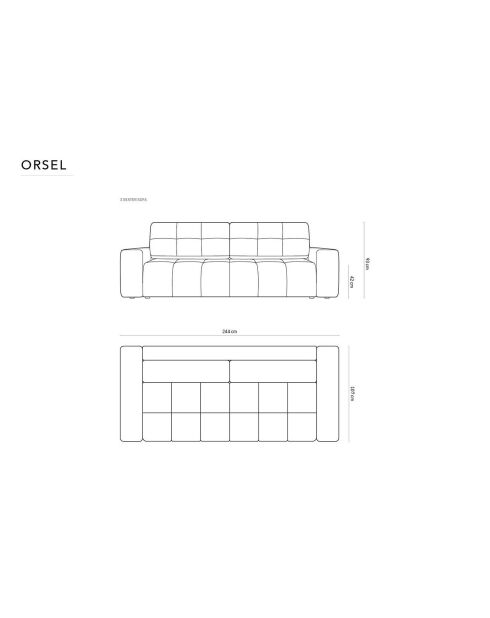 Canapé convertible avec Coffre Orsel 3 Places gris - 244x107x93 cm