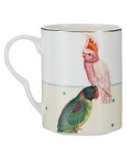 Mug en Porcelaine Perroquet Carnival vert/rose/beige - 280 ml