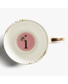 Mug en Porcelaine Alphabet I beige/vert - 400 ml