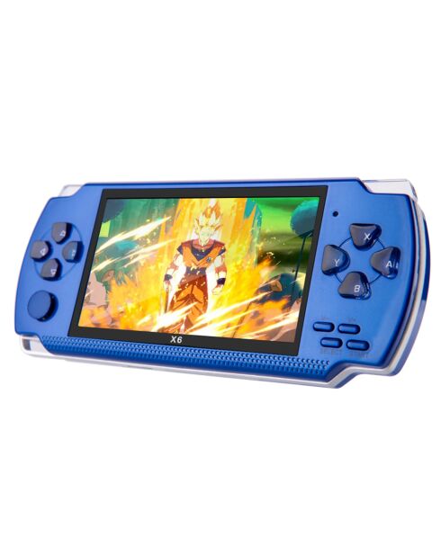 Console émulateur portable 4.3 pouces avec lecteur audio/vidéo et caméra Edition Phoenix bleue  - 19x106 cm