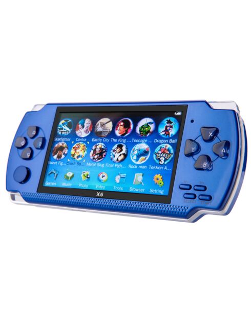 Console émulateur portable 4.3 pouces avec lecteur audio/vidéo et caméra Edition Phoenix bleue  - 19x106 cm