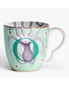 Mug en Porcelaine Alphabet O vert - 400 ml