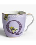 Mug en Porcelaine Alphabet Q violet - 400 ml