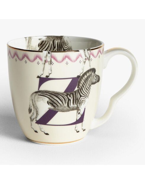 Mug en Porcelaine Alphabet Z blanc - 400 ml