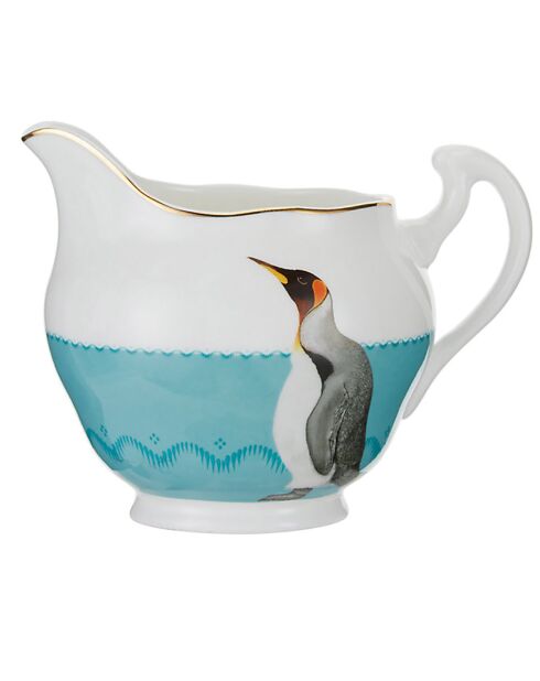 Tarro de crema de porcelana azul/blanca Penguin Animal Magic - D.9xH.10 cm