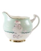 Pot à crème en Porcelaine Caniche Animal Magic bleu/blanc - D.9xH.10 cm
