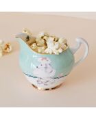 Pot à crème en Porcelaine Caniche Animal Magic bleu/blanc - D.9xH.10 cm