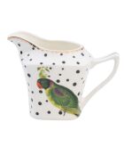 Pot à crème en Porcelaine Perroquet Polka dots Animal Magic blanc -  D.9.5xH.14 cm