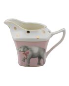 Pot à crème en Porcelaine Elephant Animal Magic rose/blanc - D.9xH.10 cm