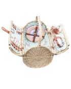 Panier pique-nique beige - 42x31x45.5 cm