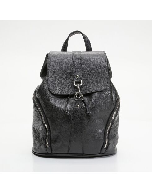 Zaino Lauren in pelle nera - 26,5x13x32 cm