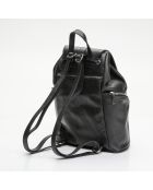 Lauren Schwarzer Lederrucksack, 26,5 x 13 x 32 cm