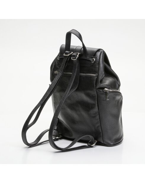 Zaino Lauren in pelle nera - 26,5x13x32 cm