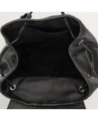Lauren Schwarzer Lederrucksack, 26,5 x 13 x 32 cm