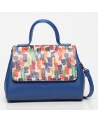 Borsa in pelle Amalia blu - 24x17x10 cm