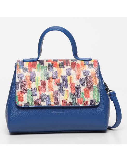 Borsa in pelle Amalia blu - 24x17x10 cm