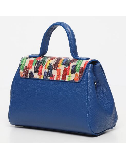 Borsa in pelle Amalia blu - 24x17x10 cm