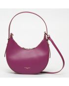 Bruna fushia leren schoudertas - 25x15x8,5 cm