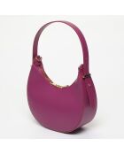 Bruna fushia leren schoudertas - 25x15x8,5 cm