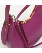 Bruna fushia leren schoudertas - 25x15x8,5 cm