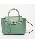 Bolso de mano Jeny de piel verde - 25x19x7 cm