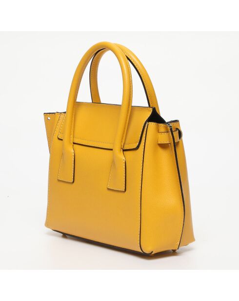 Sac à main en Cuir Jeny jaune - 25x19x7 cm