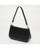Sac porté épaule en Cuir Paola noir - 25x15x6 cm