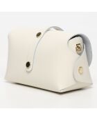 Minaudière en Cuir Zephyr blanc cassé - 16x10x9 cm