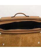 Sac à main en Cuir Ariel camel - 26.5x23x8 cm